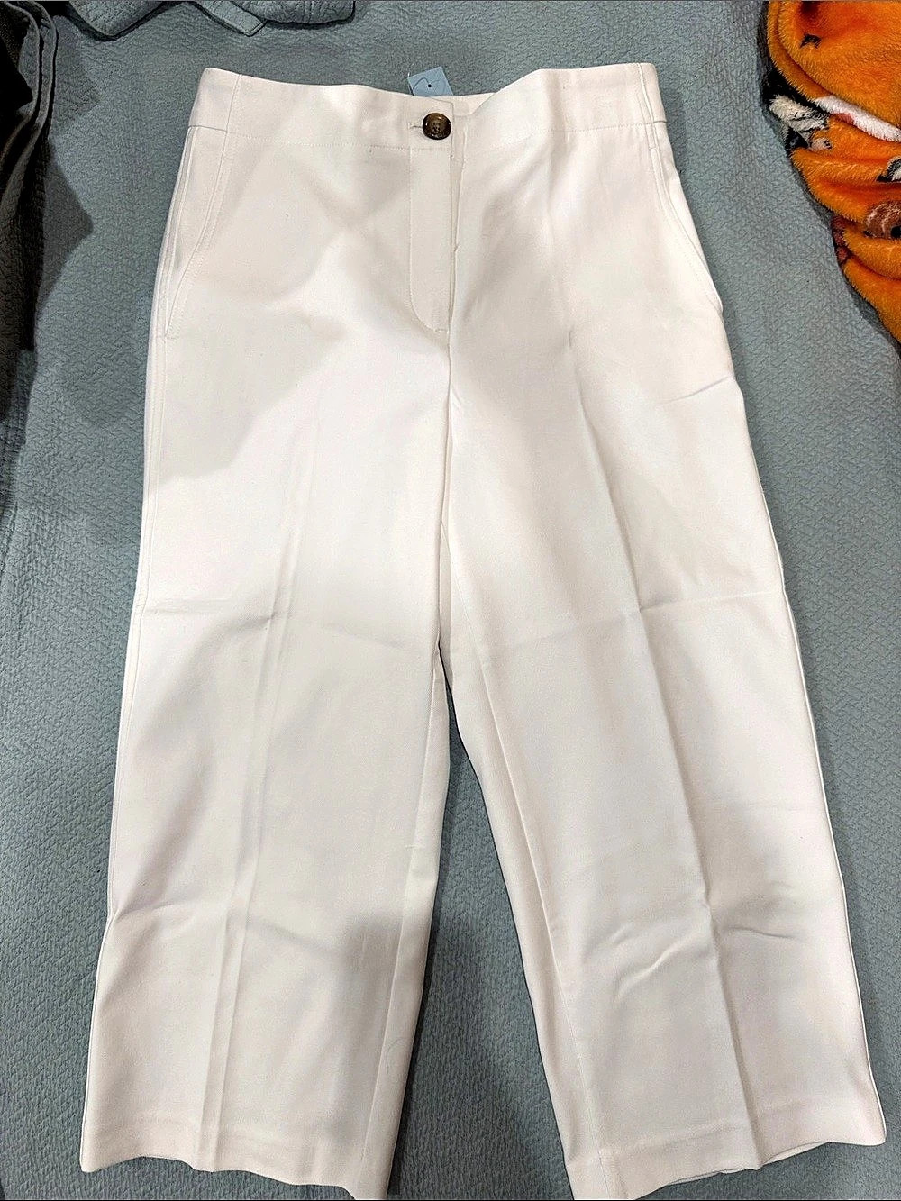 Ann Taylor The Wide Leg Crop Pants White Size 6 Petite